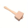1Pc Handmade DIY Mallet Round Mallet Wooden Hammer, Lightweight and Convenient Smooth Wood Hammer, Suitable for Home Outdoor