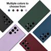 Noble Fashion Solid Colour Shockproof Protective Liquid Silicone Case For Samsung Galaxy S24 Ultra Plus S24FE
