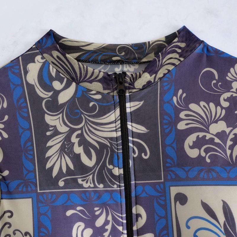Fashion Sexy Zipper Long-sleeved Women's One-piece Swimsuit