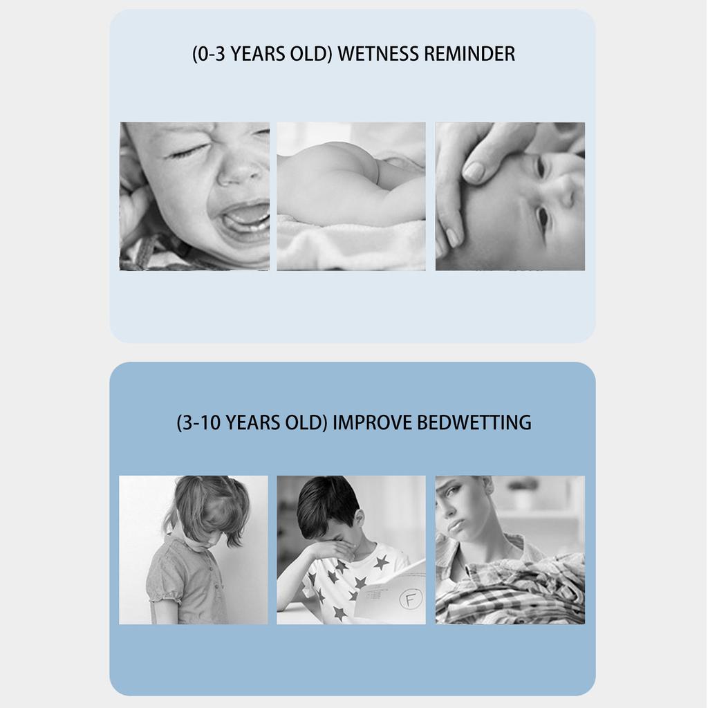 Intelligenter Bettnässer-Alarm, Hochfrequenz-Vibration, hochempfindlicher Enuresis-Alarm für Bettnässer