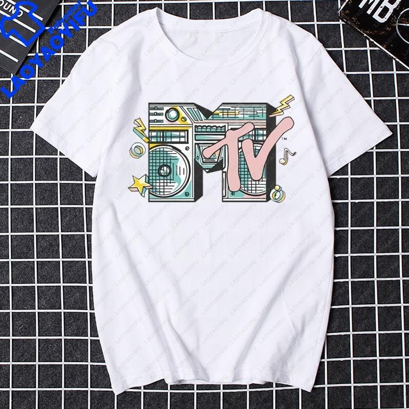Men's Summer Earphones with Letter Print, Breathable and Comfortable Round Neck T-shirt, Outdoor Sports and Leisure Top