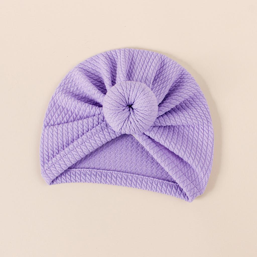 Hair Accessory Girl Warmth Hat Spring Autumn Waffle Crochet Knit Donut Beanie For Baby Infant Solid Color Turban Kid Fashion