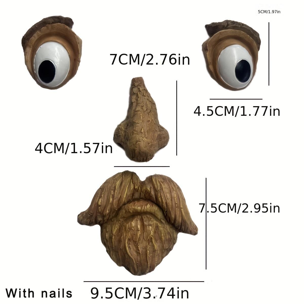 

4pcs/set tree face tree facial features - resin tree face decoration outdoor, garden art statue making decoration for H