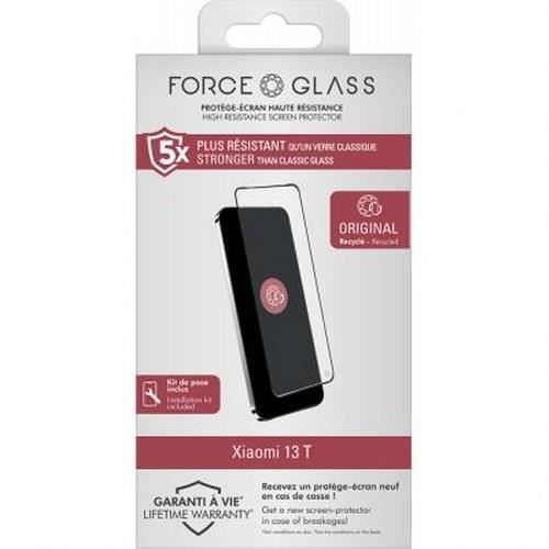 Protection d'écran - force glass - xiaomi 13t/13t pro - verre 2.5d - anti lumière bleue - transparent