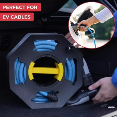 Outdoor Cable Tidy Reel 25M Storage Reel Wire Extension Tidy Frame Roll Up Stand For Caravan Yacht RV Cable Storage