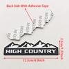 3D Metal Car Styling Logo HIGH COUNTRY Badge Emblem Decals For Chevrolet Jeep Dodge Ford Modified Snow Mountain Auto Accessories