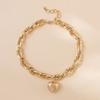 High Quality Punk Big Heart Pendant Necklace Women Fashion Statement Chunky Heavy Chain Fashion Jewelry Punk Thick Chain