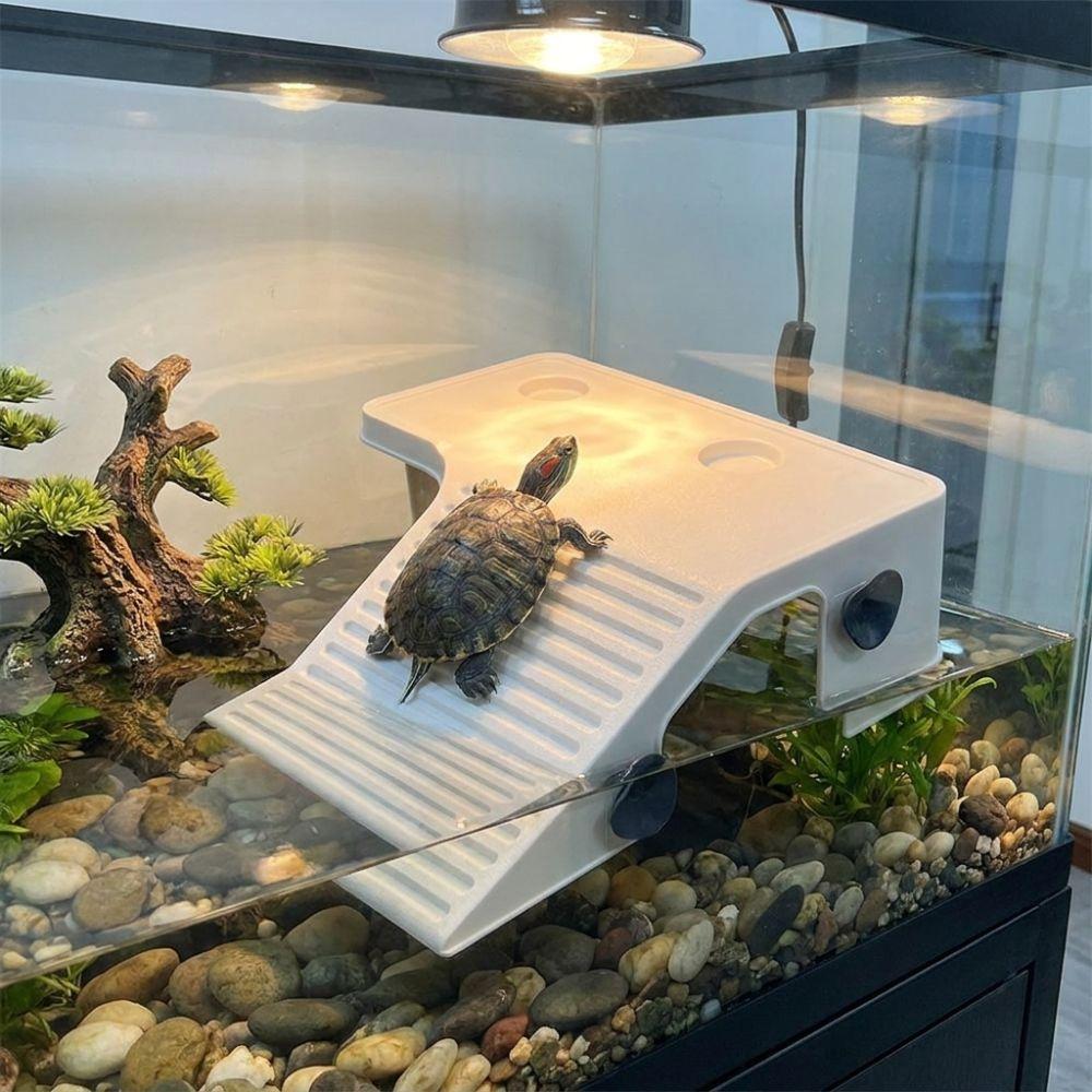 Non-Slip Basking Platform Suction Cup Turtle Climbing Slope Reptile Ramp  Pet Habitat