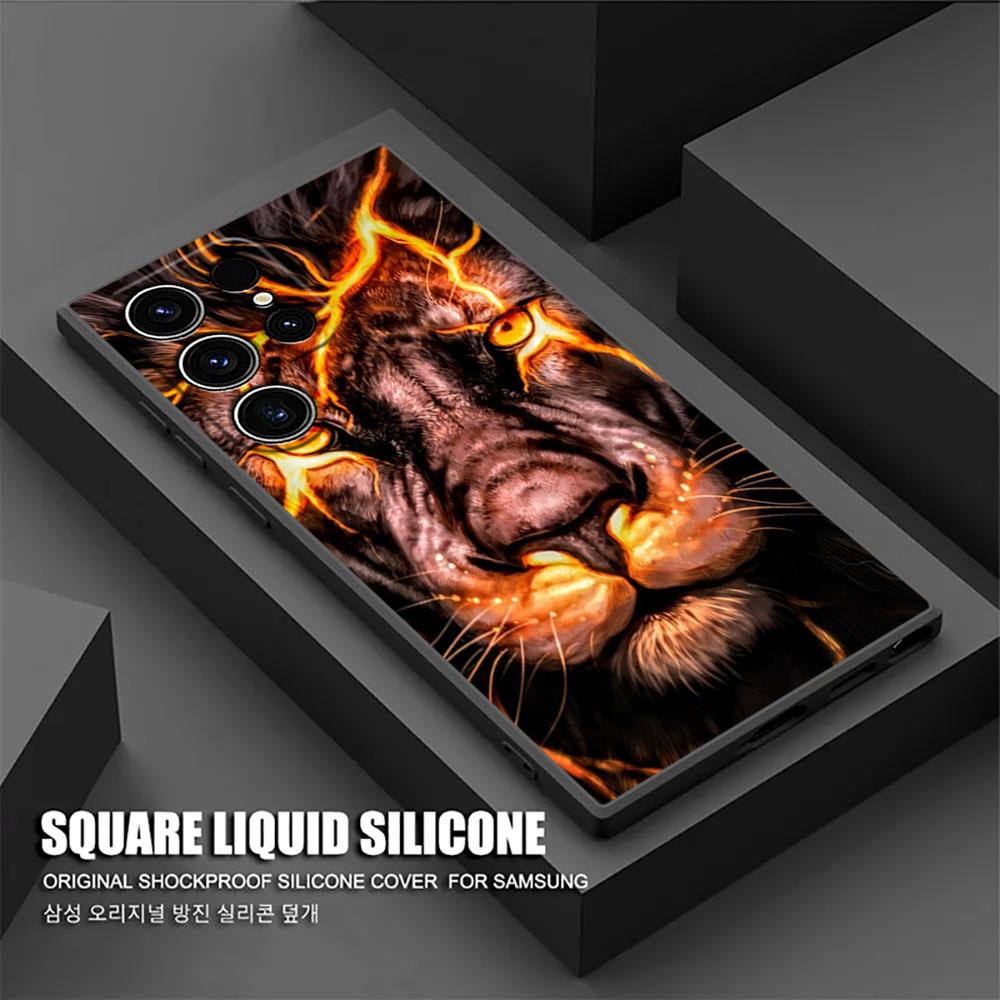 The Wolf Lion Cat S26Ultra Silicone Case For Samsung Galaxy S26 S25 S24 S23 S20 S21 FE S22 Ultra Plus 5G Cases Soft Phone Cover
