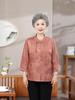 Elegant Silk Seven-Sleeve Summer Shirt for Moms: Chic Chinese Style for Middle-Aged and Elderly Women