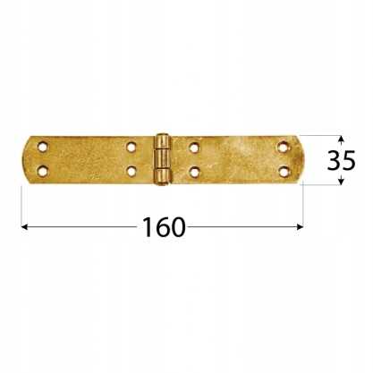 Domax French Hinge 160x35x2.5mm Zinc Gold Case