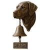 Cute Dog-Shaped Doorbell Pug Outdoor Patio Garden Welcome Door Hanging Decoration Front Door Cast Iron Wind Chimes Dinner Bell