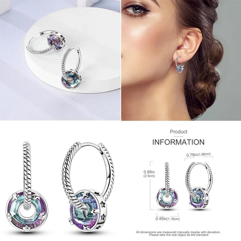 Original Design 925 Sterling Copper Luminous Firefly Pendant Earrings For Women's Luxurious Wedding Anniversary Zircon Gifts