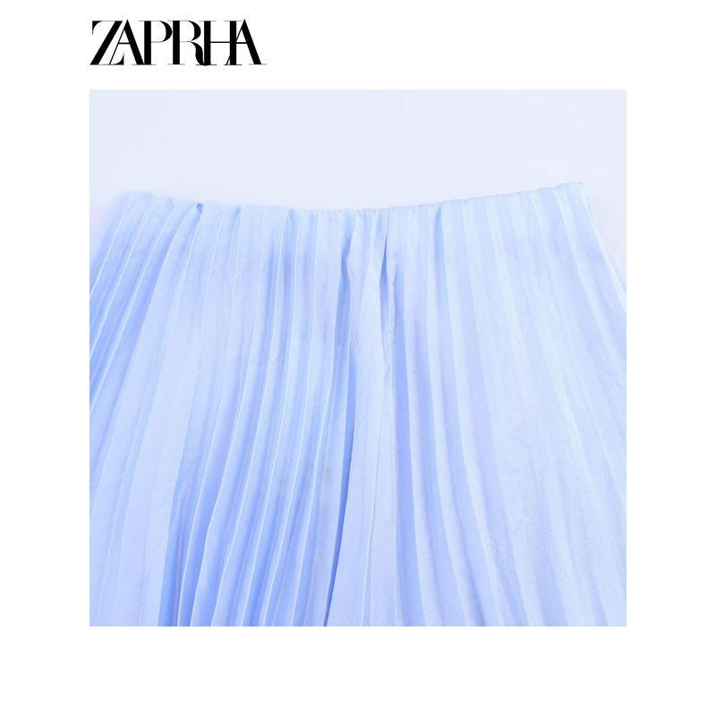 Zaprha 2025 New Arrival Pleated High Waist Elegant Simple and Fashionable Midi Skirt Skirt Long Drape 5029102