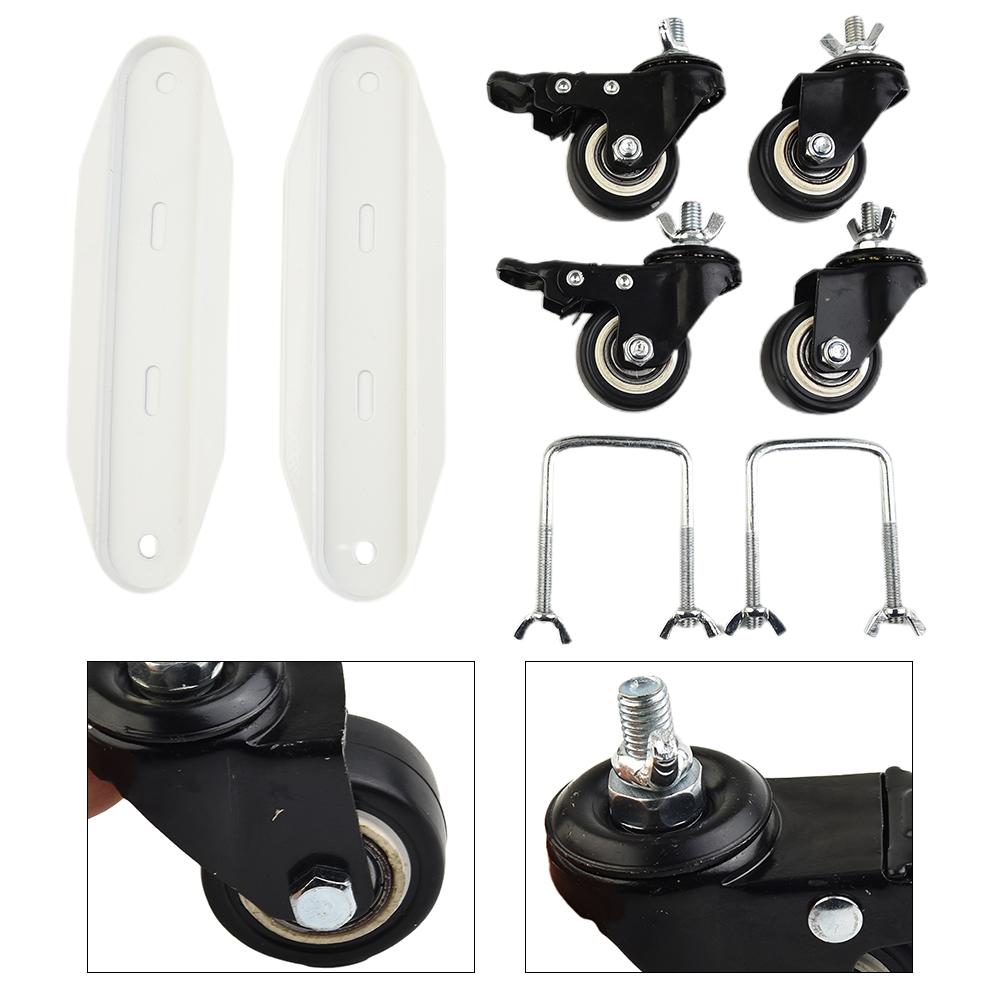 Electric Heater Pulley Bracket with 2pcs Casters Stand Designed for Hydroelectric Radiator Mobility and Stability