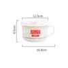 Japanische Keramik-Nudelschüssel mit Deckel und Griff, großes Fassungsvermögen, hübsches Design für Instantnudeln, Suppe, Reis, Zuhause, Studentenwohnheim