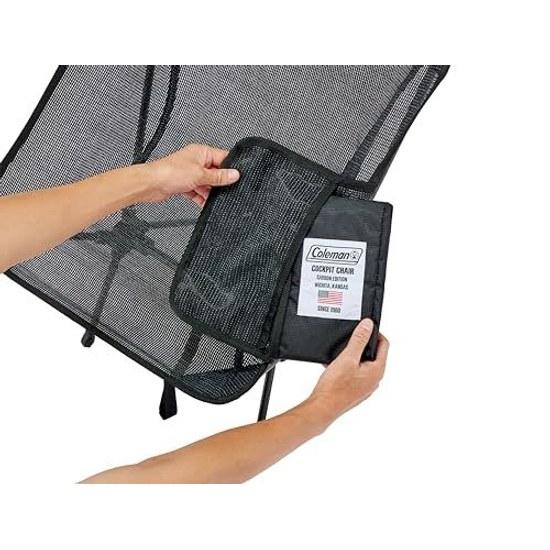 Coleman Cockpit Chair Carbon Edition (Platinum Black) Outdoor Camp Storage Case Lightweight Portable Balcony Breathable