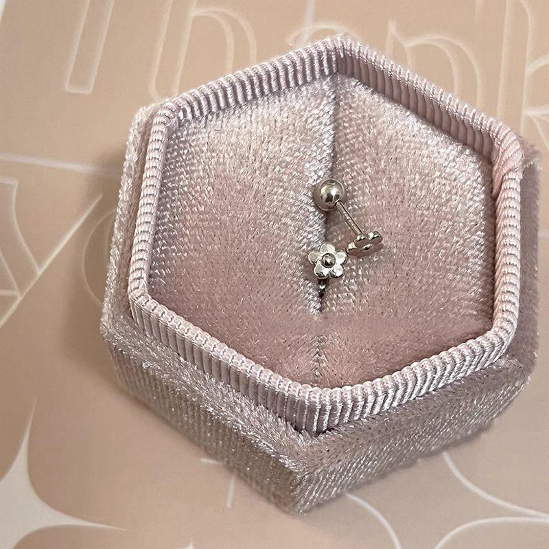 

Серьги-пусеты из серебра 925 пробы, мини, золотые, с маленьким цветком, для сна, не нужно снимать, закручивающиеся, ухаживающие за ушами, маленькие, изящные серьги Silver Flower stud earrings 925 silver needles