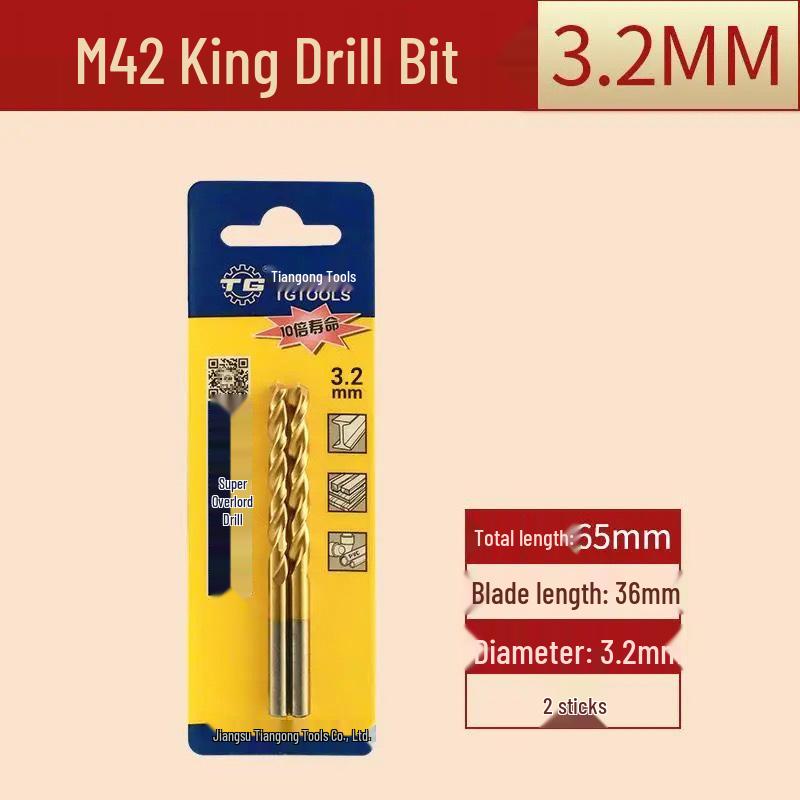 Tiangong M42 Overlord 8% Cobalt High-Speed Steel Twist Drill Bit for Stainless Steel