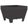 Fire Pit Black 50 X 50 X 38 Cm Steel