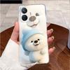 Bumper Soft Silicone TPU Clear Casing For Vivo Y55 2022 4G/T1 4G/iQOO Z6 44W Beautiful Palace Painted Shockproof Cover