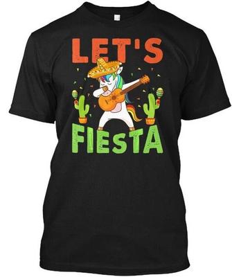 Lets Fiesta Unicorn Cinco De Mayo T-shir T Shirt Made In the USA Size S To 5XL