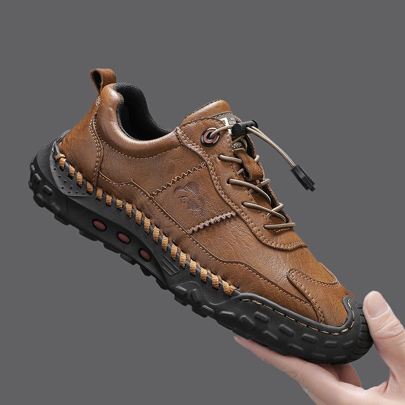 Mens Moccasin Shoes Retro Cow Leather Shoes Men Loafers Handmade Casual Leather Shoes Moccasins Men Flats Shoes