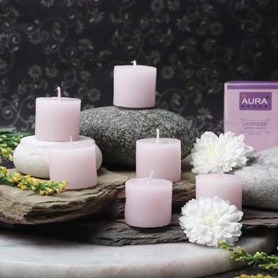 Fragrance Votive Candles || Smokeless Scented Candle || Aroma Candles ||  || Wedding Candle || Burns Upto 8 Hours (Lavender, Pack of 12)