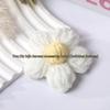 Fermaglio per capelli a fiore imbottito a blocchi di colore, uncinetto a mano, stile coreano