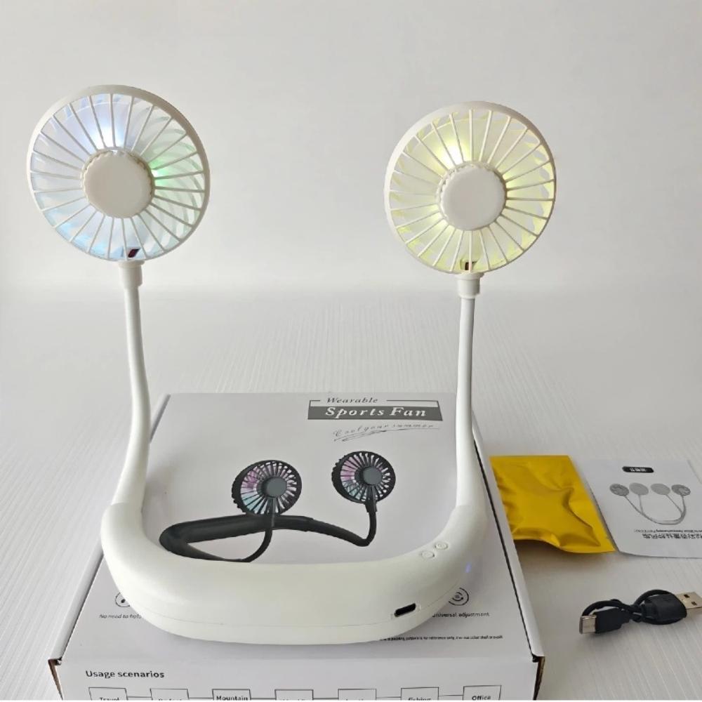 Neck Fan, Upgraded Version Portable Fan Hand Free Small Personal Mini USB Fan Rechargeable 3 Speeds 360 Degree Adjustable белый