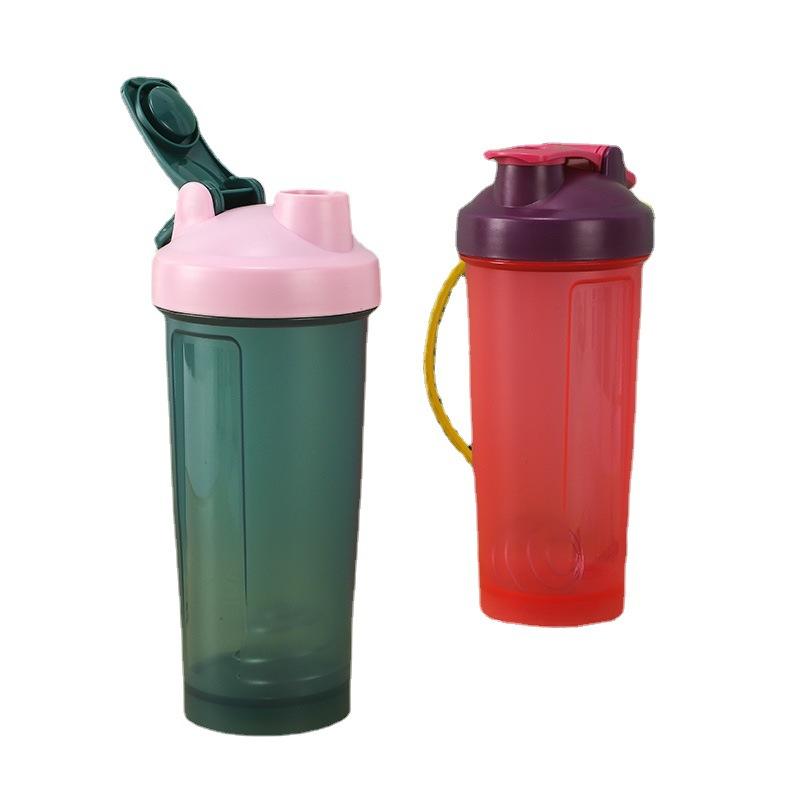 600ML Proteinpulver Shakerbecher, Milchshake-Becher, Fitness- und Sportwasserbecher mit Rührkugel, Bedruckbar