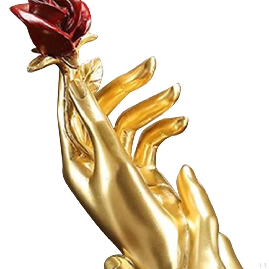 Hand Rose Statue Resin Figurine Gift Collection Delicate Home Decor Aesthetic Sculpture Tabletop