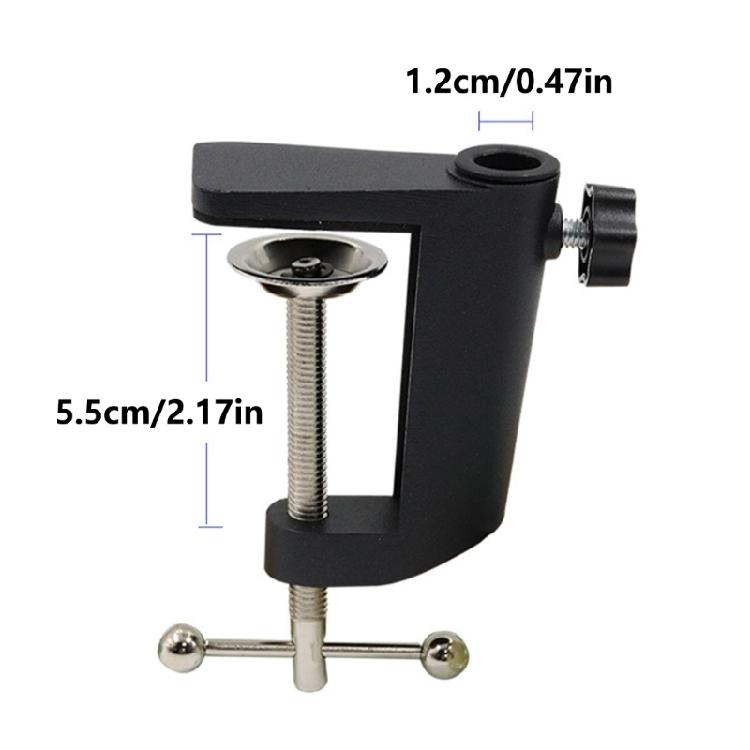 Aluminum Alloy Microphone Stand Table Mount Clamp With Stable Base For Easy Positioning Heavy Duty C Clamp Mount
