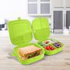 Green lunchbox, divided, 2 x 700 ml