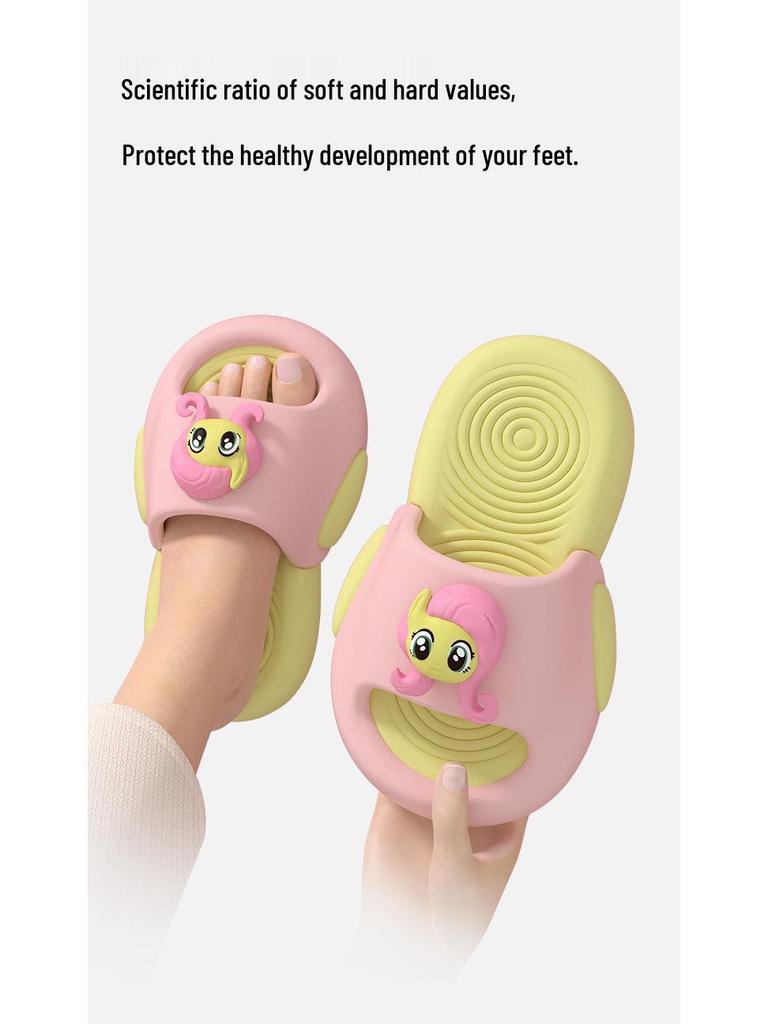 Authentic My Little Pony Parent-Child Non-Slip Summer Slippers for Kids - Pinkie Pie Cartoon Indoor Shoes