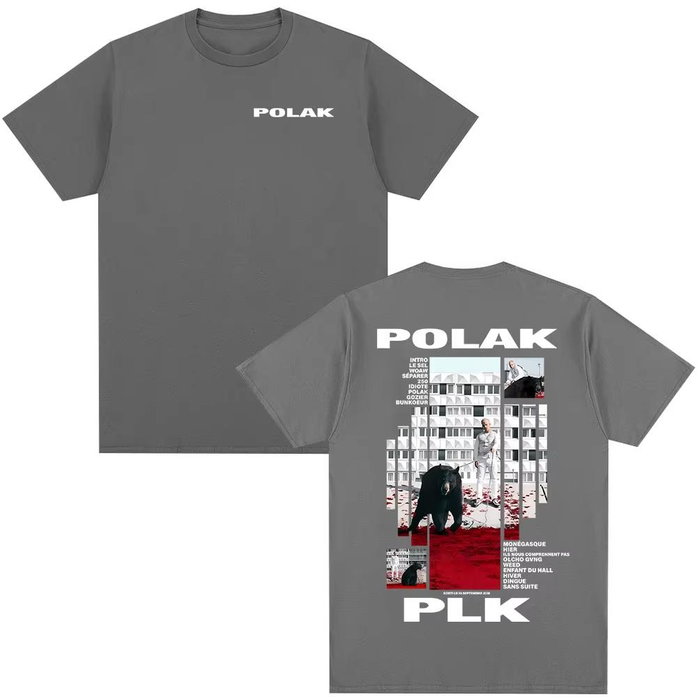 Rapper Plk Polak Graphic T-shirt Men's Women Fashion Pop Music T-shirts Male Casual Cotton T Shirts Streetwears
