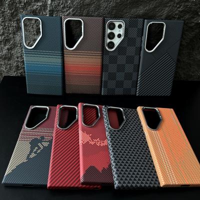 Kevlar SLE Koolstofvezelpatroon Ingebouwde Magnetische Harde Hoes Voor Samsung Galaxy S26 Ultra S25 S24 S23 Slanke Achterkant Voor Magsafe Cover