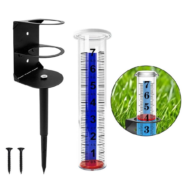 Garden Ornaments Rain Gauges Featuring Metal Base Combining Functionality and Styles for Outdoor Decoration