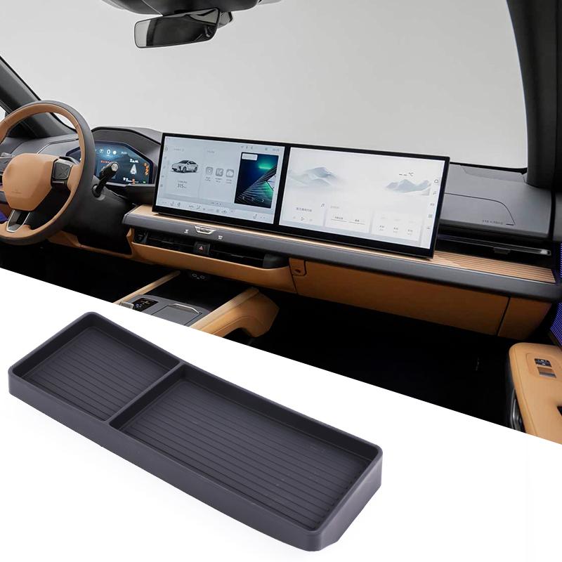 Car Center Console Navigation Screen Storage Box Tray For Lexus ES300h 2026 Silicone Black Interior Car Accessories