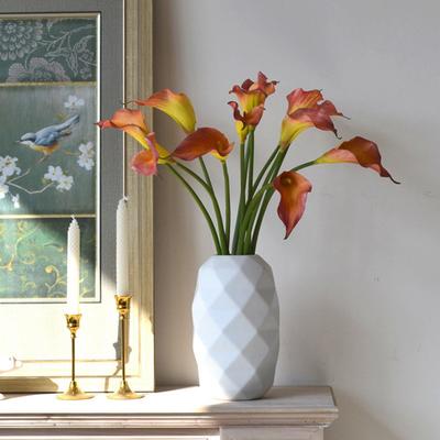 Artificial Calla Lily Flowers Long Stem Fake Flower Bouquet Real Touch Faux Latex Flower for Home Bedroom Office Wedding Party Event Decor