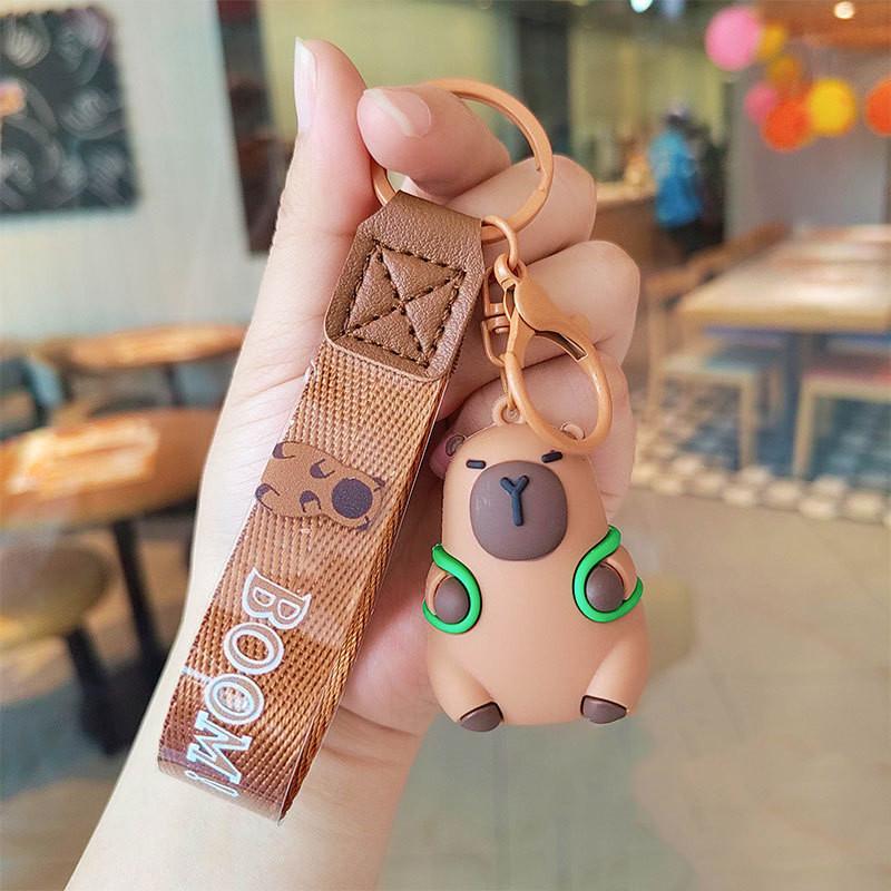 Turtle Lovely Capybara Keyring Resin Cartoon Keychain Gift For Bags And Accessories