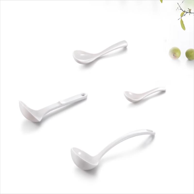 White Melamine Spoon