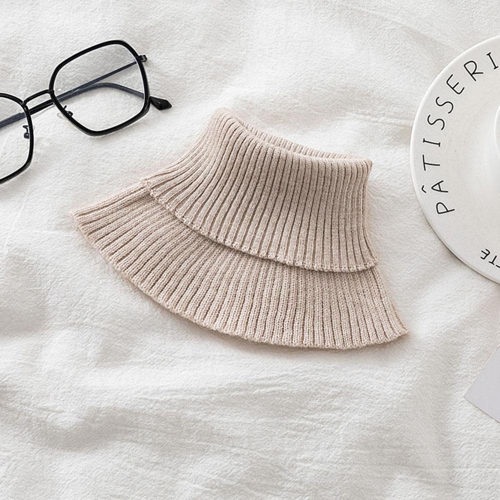 Detachable Knitted Turtleneck Fake Collar For Women Neck Warmer Autumn Winter Warm Cover Head Neck Knitting False Collar