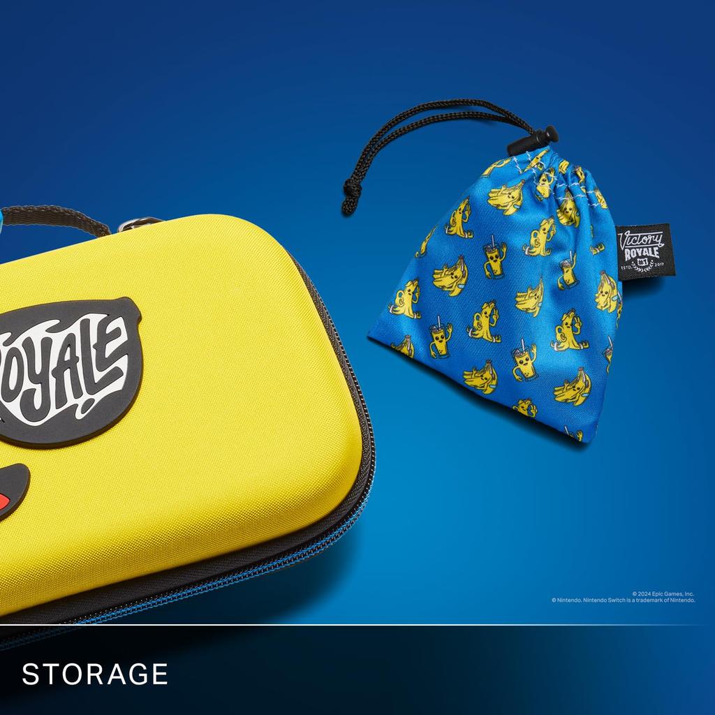 PowerA Wired Earphones for Nintendo Switch Fortnite Officially Bonus Virtual Matching Peely Drawstring Bag – Peely, 3.5mm, Wired, Licensed, Items,