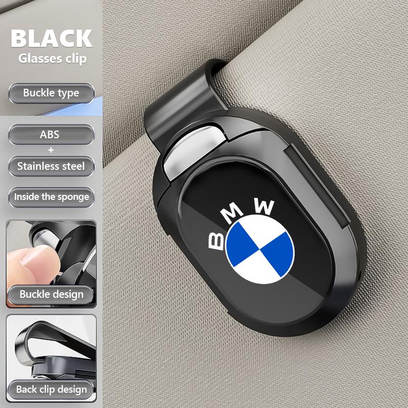 BROB8 Universal Car Sunshade Sunglasses Storage ID Card Glasses Clip For BMW M Performance E36 E46 E60 E90 E91 E92 E93 F30 F20