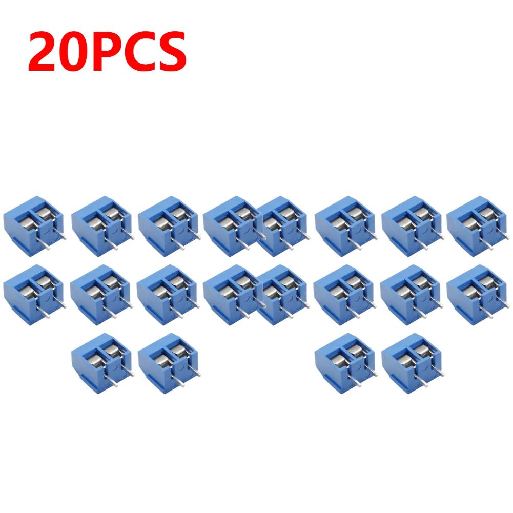 10-50Pcs PCB Mount Screw Terminal Block Connector Straight Pin 2P 3P KF301 Spliced Screw Terminals Block Connector for Arduino