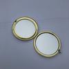 Retro Matt Runder Taschen-Make-up-Spiegel Tragbarer Doppelseitiger Klappvergrößerungsspiegel