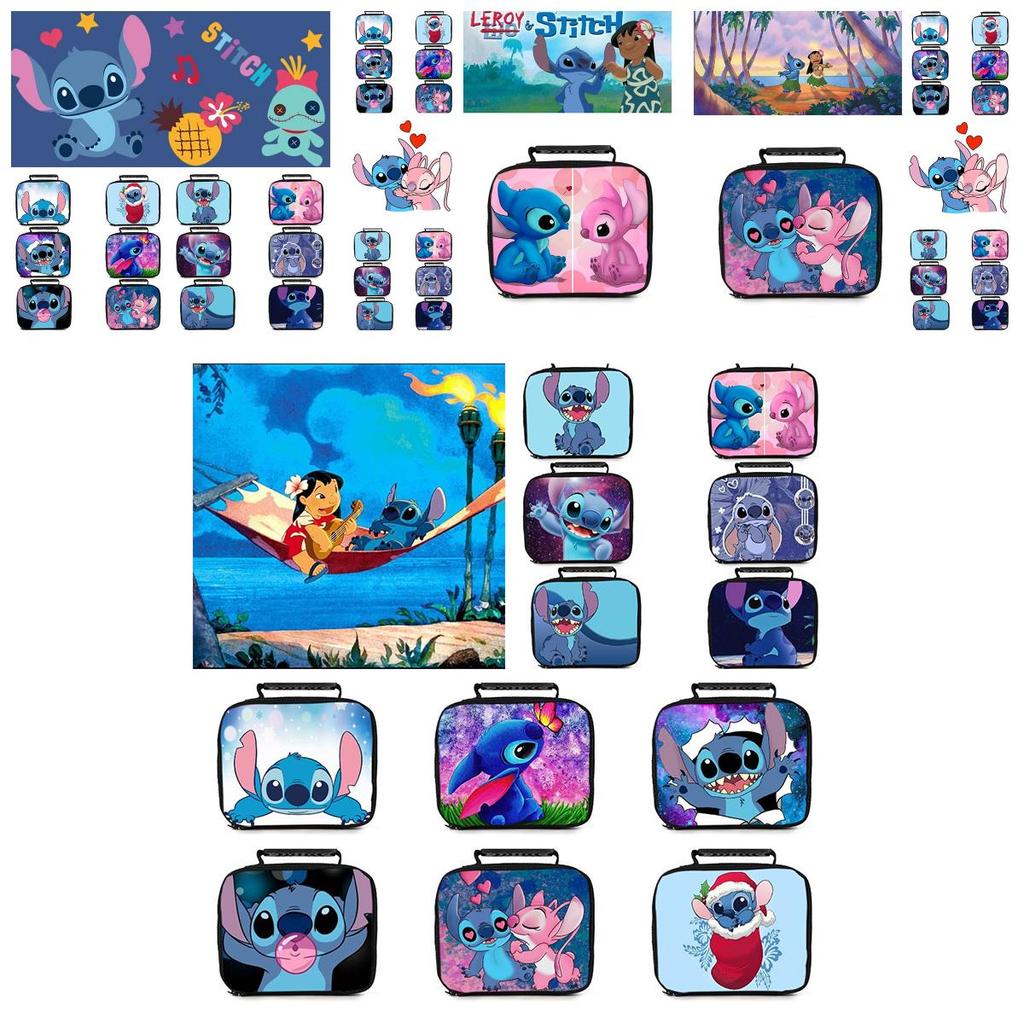 Cartoon Stitch Lunch Bag With Insulated Ice Pack Ideal For Teens And Kids!