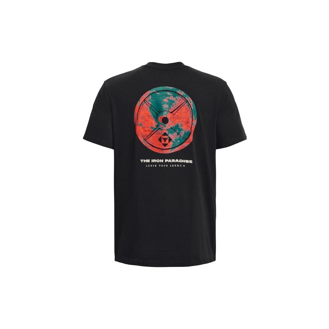 Under Armour Project Rock Globe Heavyweight Short Sleeve T-shirt Black Men s 1376898-001 L