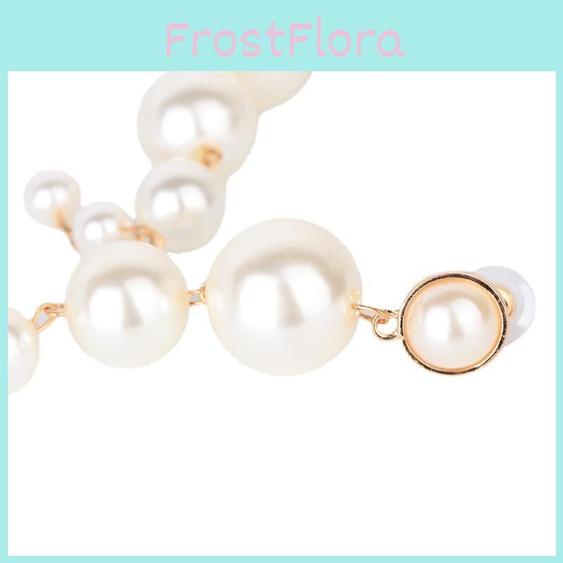 Trendy Long Pearl Earrings With Gradient Design Fashionable And Elegant Jewelry